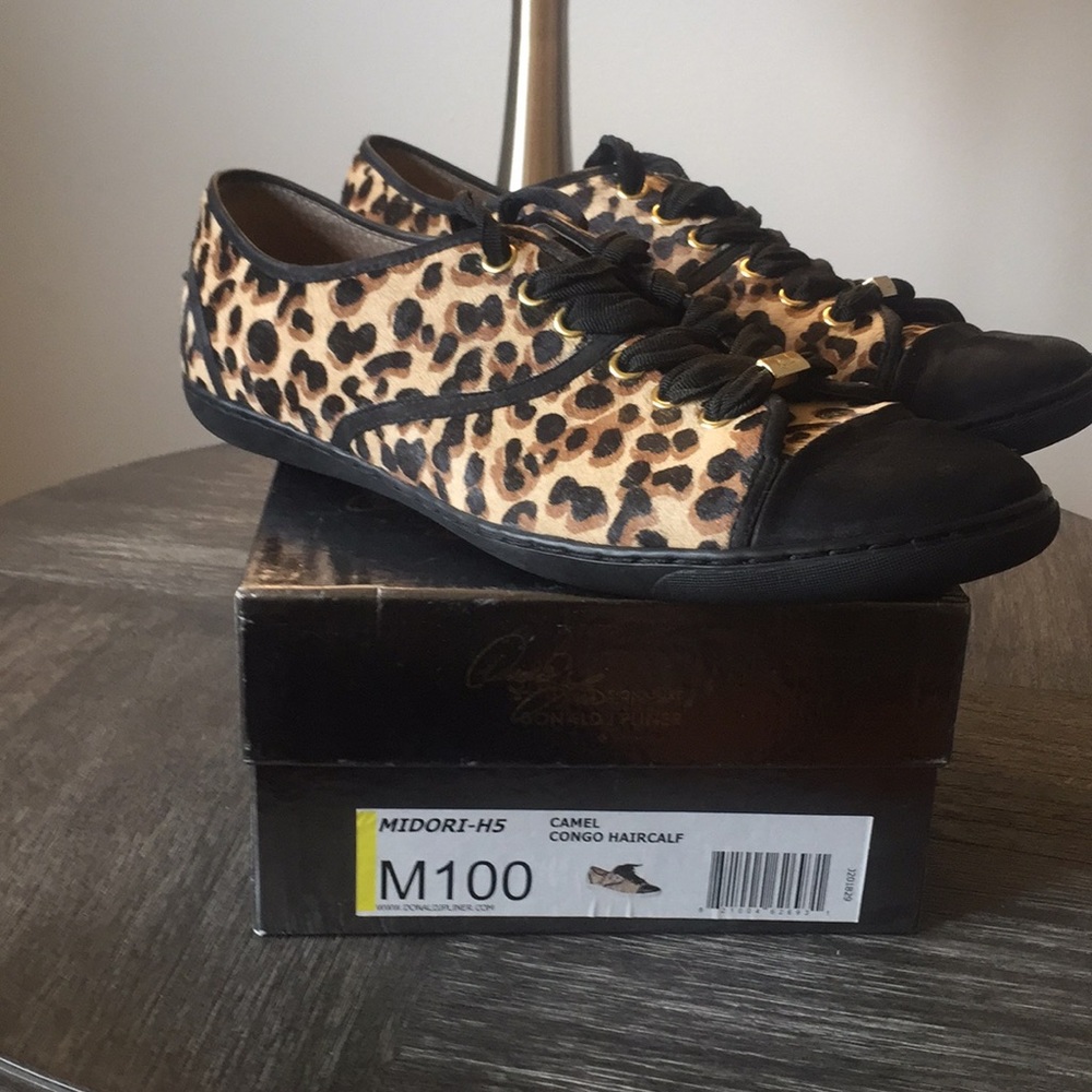 Donald Pliner Midori Leopard Haircalf Shoes